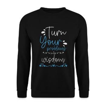 Problem? Not my problem sarcasm - Unisex Sweatshirt - black - Front - Alina (178cm) & Michal (187cm)