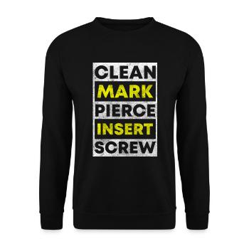 Künstler Tätowierung Körperschmuck Stecker - Unisex Pullover - Schwarz - Vorne - Alina (178cm) & Michal (187cm)