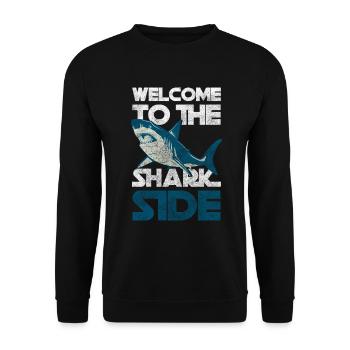 Sharks Sea Sea Animal King - Unisex Sweatshirt - black - Front - Alina (178cm) & Michal (187cm)