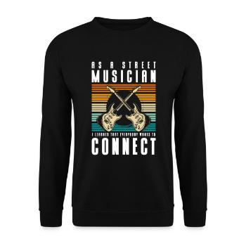 Music Lifestyle Creative - Unisex Sweatshirt - black - Front - Alina (178cm) & Michal (187cm)