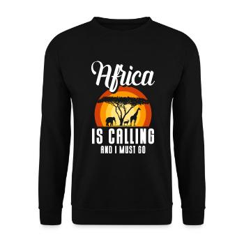 Safari Conservation South Africa Tanzania - Unisex Sweatshirt - black - Front - Alina (178cm) & Michal (187cm)