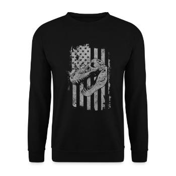 Musée du stégosaure des rapaces de dinosaures - Sweat-shirt Unisexe - noir - Devant - Alina (178cm) & Michal (187cm)