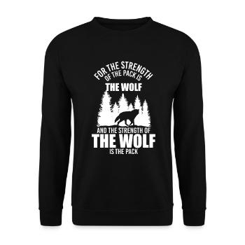Chien-garou Mysticisme Alpha - Sweat-shirt Unisexe - noir - Devant - Alina (178cm) & Michal (187cm)