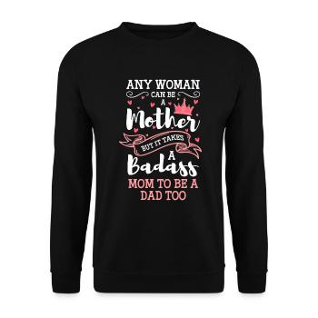Parent, Père, Fête des pères, Progéniture - Sweat-shirt Unisexe - noir - Devant - Alina (178cm) & Michal (187cm)
