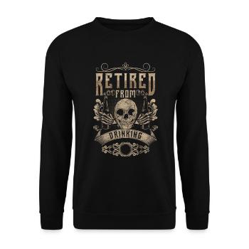 Alcohol No Thank You Drunkard Motivation - Unisex Sweatshirt - black - Front - Alina (178cm) & Michal (187cm)