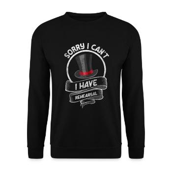 Actor Rehearsal Celebrity Curtain - Unisex Sweatshirt - black - Front - Alina (178cm) & Michal (187cm)