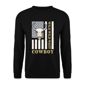 Pays des cow-boys Texas - Sweat-shirt Unisexe - noir - Devant - Alina (178cm) & Michal (187cm)