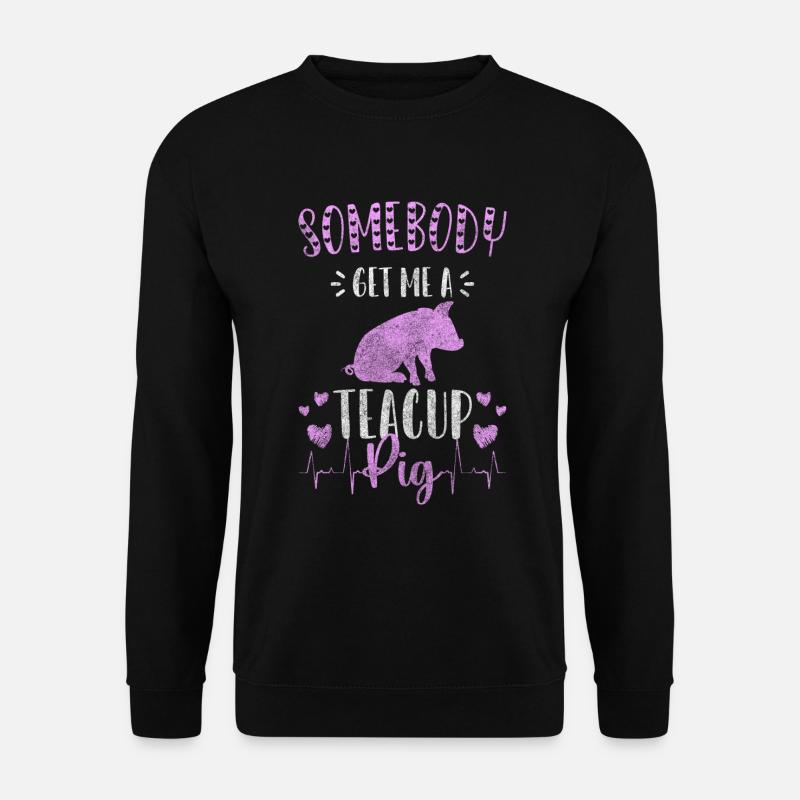 Pig Small Breeder Pig - Unisex Sweatshirt - black