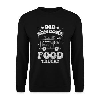 Événement Food Truck Frites Food on Wheels - Sweat-shirt Unisexe - noir - Devant - Alina (178cm) & Michal (187cm)