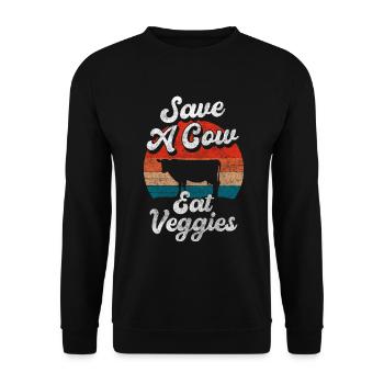 Nature végétalienne - Sweat-shirt Unisexe - noir - Devant - Alina (178cm) & Michal (187cm)