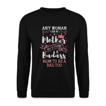 Parents, children, sarcasm - Unisex Sweatshirt - black - Front - Alina (178cm) & Michal (187cm)