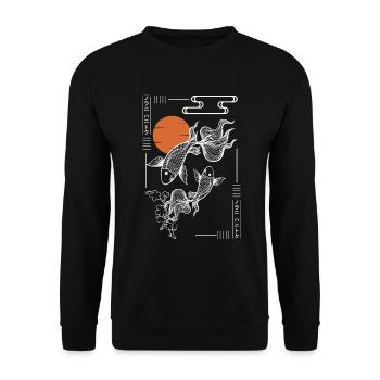 Orient Samurai - Unisex Sweatshirt - black - Front - Alina (178cm) & Michal (187cm)