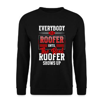 Craftsman House Construction Hammer Carpenter - Unisex Sweatshirt - black - Front - Alina (178cm) & Michal (187cm)