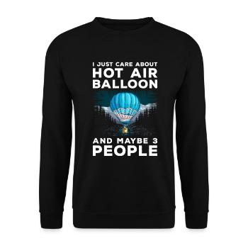 Balloon Aviation Fire Adventure - Unisex Sweatshirt - black - Front - Alina (178cm) & Michal (187cm)