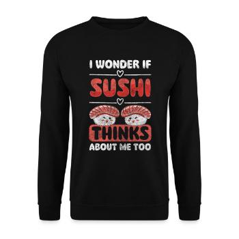 Sushi japonais - Sweat-shirt Unisexe - noir - Devant - Alina (178cm) & Michal (187cm)