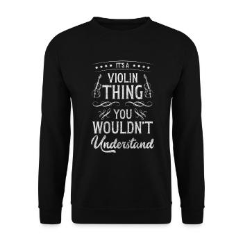Violine Konzert Klassik Sinfonie - Unisex Pullover - Schwarz - Vorne - Alina (178cm) & Michal (187cm)