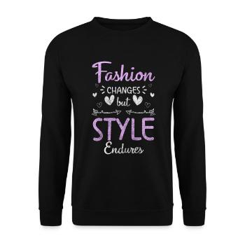 Magasinez Trendsetter Newfangled Fashion Boy - Sweat-shirt Unisexe - noir - Devant - Alina (178cm) & Michal (187cm)