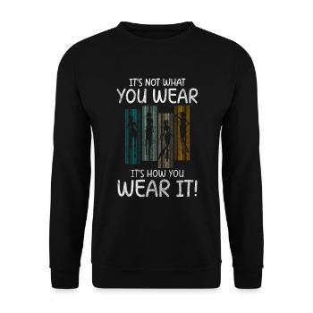 Amateur de mode Style Nouveau à la mode - Sweat-shirt Unisexe - noir - Devant - Alina (178cm) & Michal (187cm)