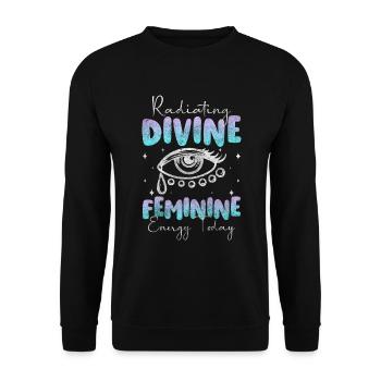 Symbolisme mystique Lune - Sweat-shirt Unisexe - noir - Devant - Alina (178cm) & Michal (187cm)