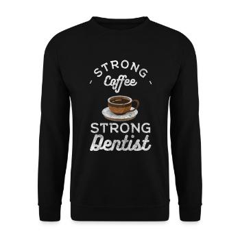 Spécialiste des dents Mâchoire - Sweat-shirt Unisexe - noir - Devant - Alina (178cm) & Michal (187cm)