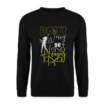 Hula Hooper Fitness Workout Reifen Sport - Unisex Pullover - Schwarz - Vorne - Alina (178cm) & Michal (187cm)