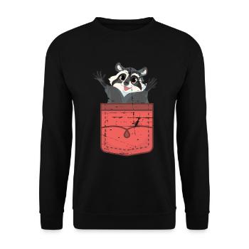Ratons laveurs cadeau raton laveur - Sweat-shirt Unisexe - noir - Devant - Alina (178cm) & Michal (187cm)