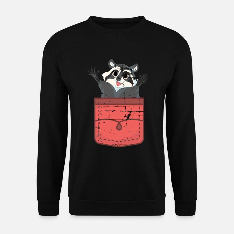 Waschbären Geschenk Waschbär - Unisex Pullover - Schwarz