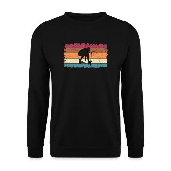 Stunt Scooter Vintage Scooter Kids - Unisex Sweatshirt - black - Front - Alina (178cm) & Michal (187cm)