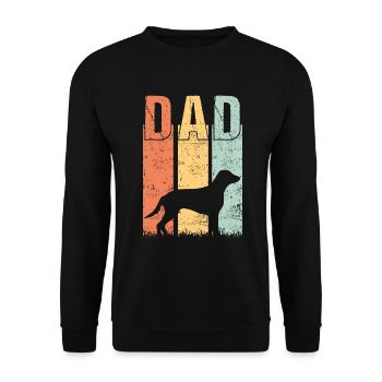 Curly Coated Retriever Dad Papa Master Dog Papa - Sweat-shirt Unisexe - noir - Devant - Alina (178cm) & Michal (187cm)