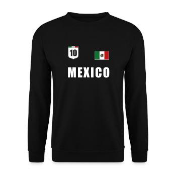 Mexico T-shirt Mexican flag jersey football - Unisex Sweatshirt - black - Front - Alina (178cm) & Michal (187cm)