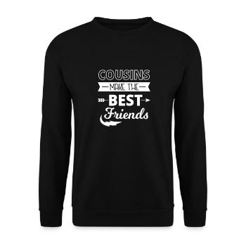 Cousins make the best friends - related - Sweat-shirt Unisexe - noir - Devant - Alina (178cm) & Michal (187cm)