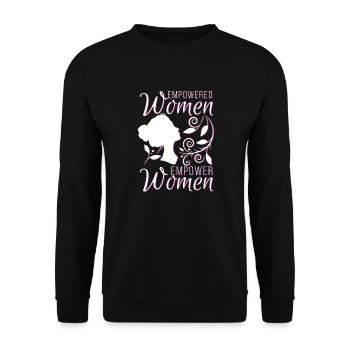 Empowered women Empower women - Unisex Pullover - Schwarz - Vorne - Alina (178cm) & Michal (187cm)