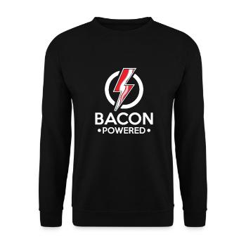 Bacon Powered - lightning taste morning - Sweat-shirt Unisexe - noir - Devant - Alina (178cm) & Michal (187cm)