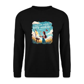Oil Painting In Nature For Painters And Artists - Unisex Sweatshirt - black - Front - Alina (178cm) & Michal (187cm)