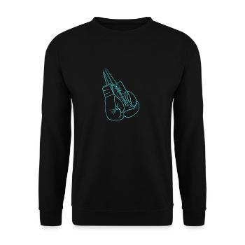 Boxing gloves - Unisex Sweatshirt - black - Front - Alina (178cm) & Michal (187cm)