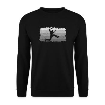 Vintage Parkour Runner Freerunning Parkour Runner - Unisex Sweatshirt - black - Front - Alina (178cm) & Michal (187cm)