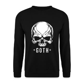 Crâne GOTH - Sweat-shirt Unisexe - noir - Devant - Alina (178cm) & Michal (187cm)