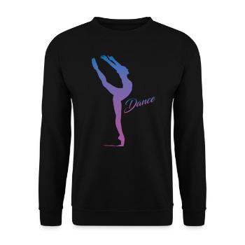 Tanzen Ballett Geschenk Ballerina - Unisex Pullover - Schwarz - Vorne - Alina (178cm) & Michal (187cm)
