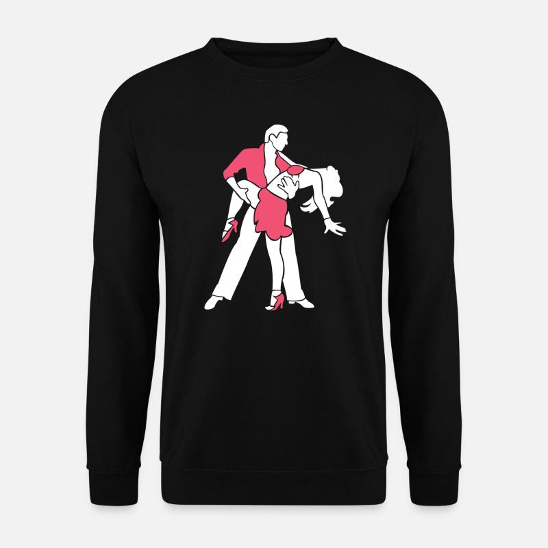Tanzen Silhouette Paar Tänzer Romantischer Tanz - Unisex Pullover - Schwarz