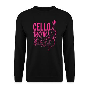 Violoncelle maman violoncelliste musicien musique mélodie amant cadeau - Sweat-shirt Unisexe - noir - Devant - Alina (178cm) & Michal (187cm)