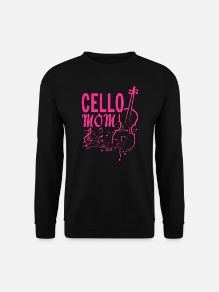 Cello Mutter Cellist Musiker Musik Melodie Liebhaber Geschenk - Unisex Pullover - Schwarz