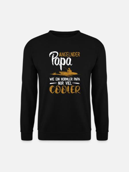 Angler Angeln Papa - Unisex Pullover - Schwarz