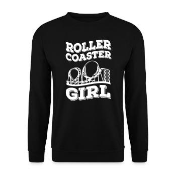 Roller Coaster Girl - Unisex Sweatshirt - black - Front - Alina (178cm) & Michal (187cm)