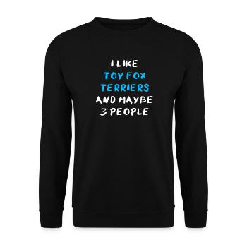 Renard terrier jouet - Sweat-shirt Unisexe - noir - Devant - Alina (178cm) & Michal (187cm)