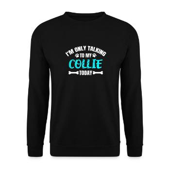 Collie Longhair Collie - Unisex Sweatshirt - black - Front - Alina (178cm) & Michal (187cm)