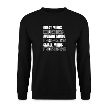 Stupidity Intelligence Gossip Stupid Intelligent IQ - Unisex Sweatshirt - black - Front - Alina (178cm) & Michal (187cm)
