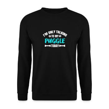 Puggle - Sweat-shirt Unisexe - noir - Devant - Alina (178cm) & Michal (187cm)
