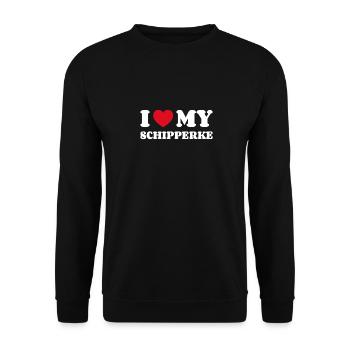 J’aime mon Schipperke - Sweat-shirt Unisexe - noir - Devant - Alina (178cm) & Michal (187cm)