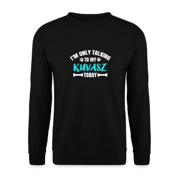 Kuvasz - Sweat-shirt Unisexe - noir - Devant - Alina (178cm) & Michal (187cm)