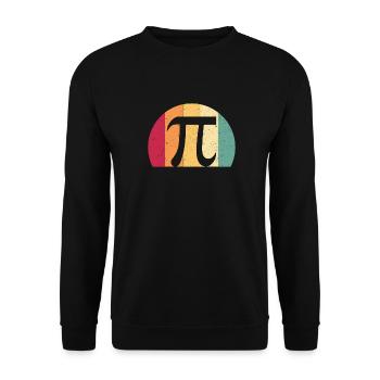 Pi Retro Vintage Math Teacher Mathematician - Unisex Sweatshirt - black - Front - Alina (178cm) & Michal (187cm)